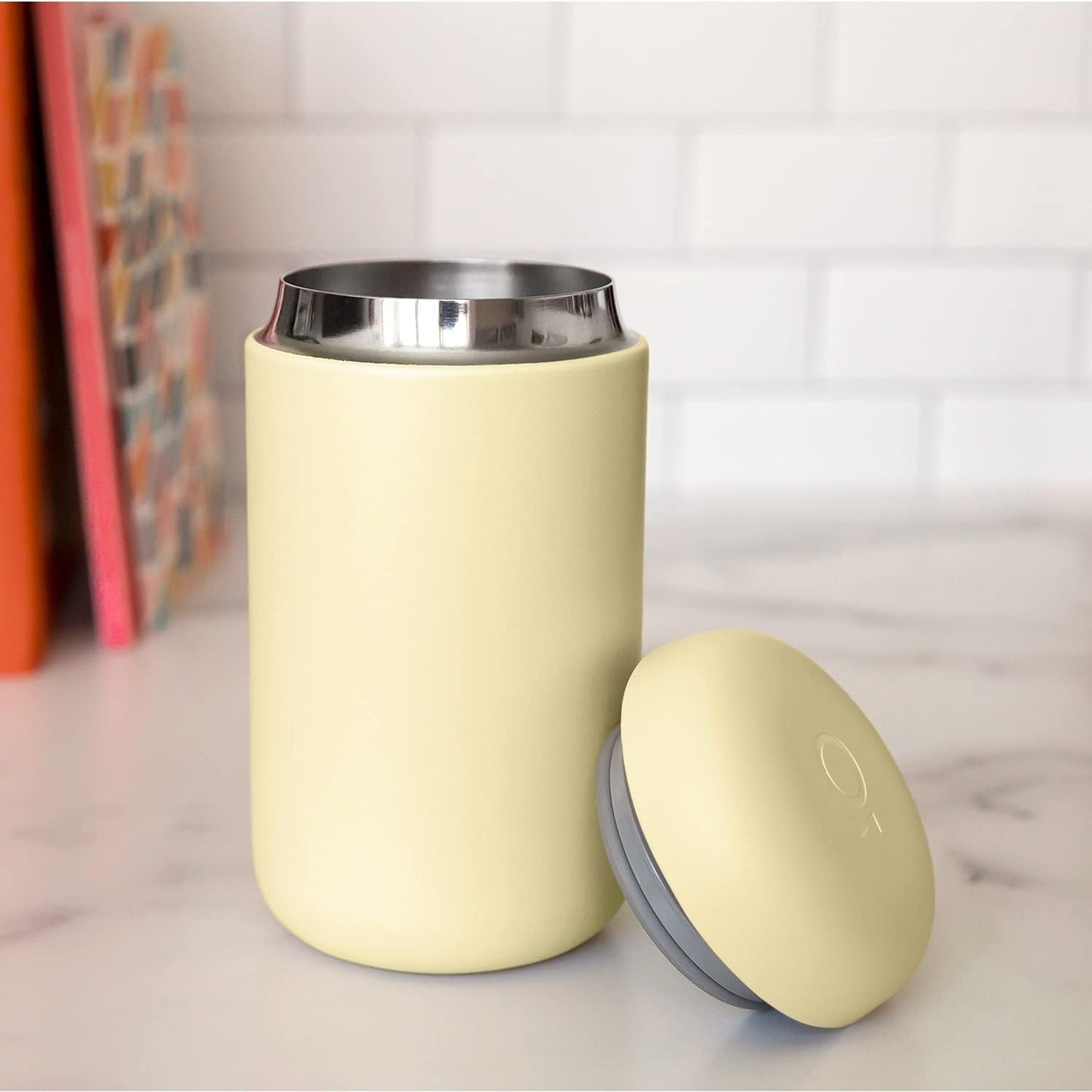 Fellow 16 oz Carter Wide Travel Mug - Wide Mouth Vacuum Buttered Popcorn Yellow