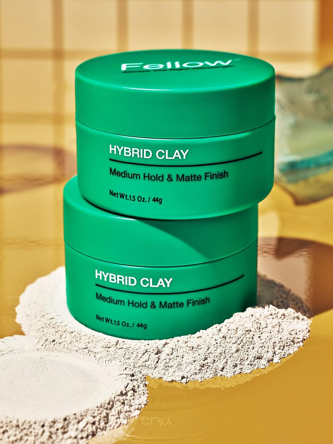 Fellow Barber Hybrid Clay - Premium Quality Water Based Styling Hair Clay Natural Fragrance (1.5 oz)