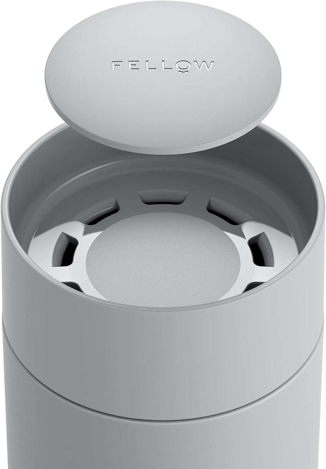 Fellow Carter Move Mug with 360º Sip Lid Matte Grey, 8 oz Cup