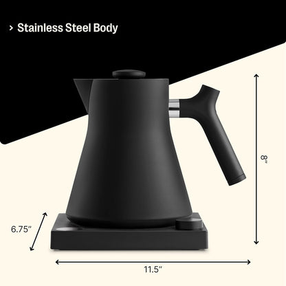 Fellow Corvo EKG Electric Tea Kettle -Matte Black - 0.9 Liter