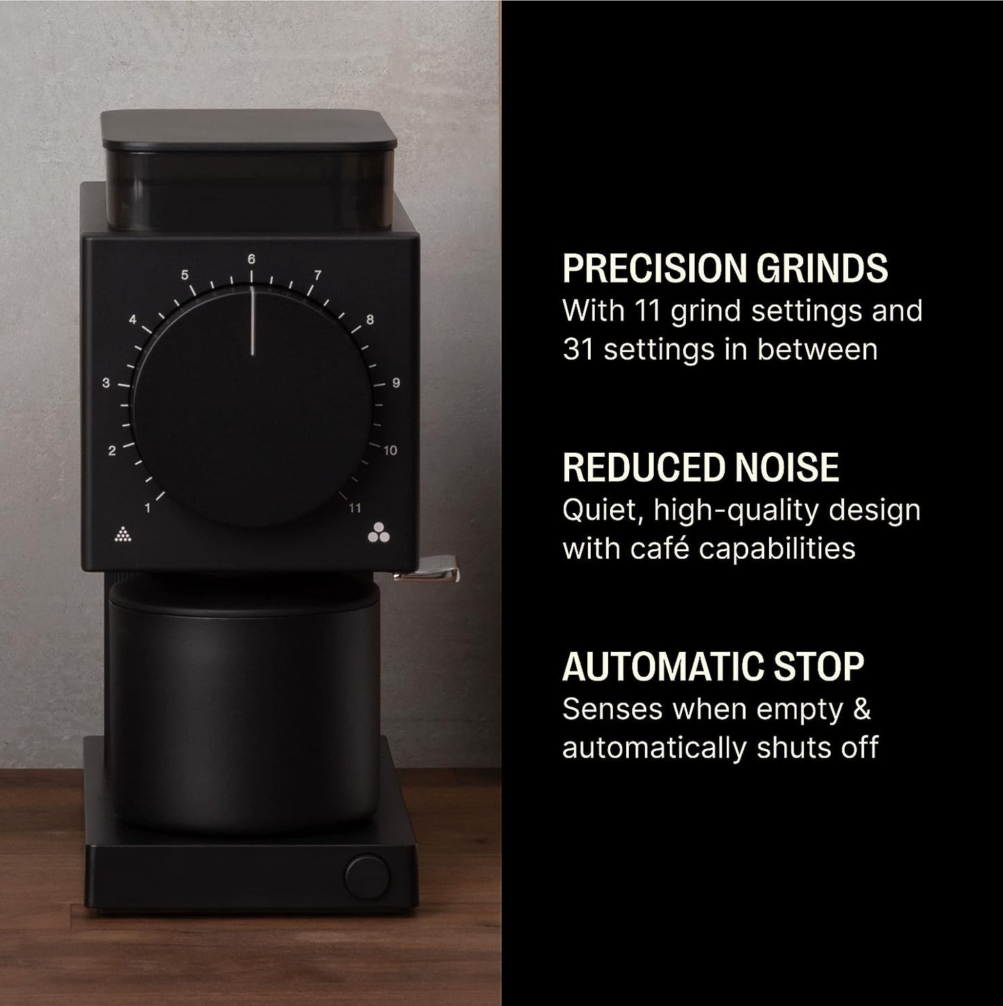 Fellow Gen 2 Ode Brew Grinder - Burr, Electric Coffee Bean Grinde Matte Black