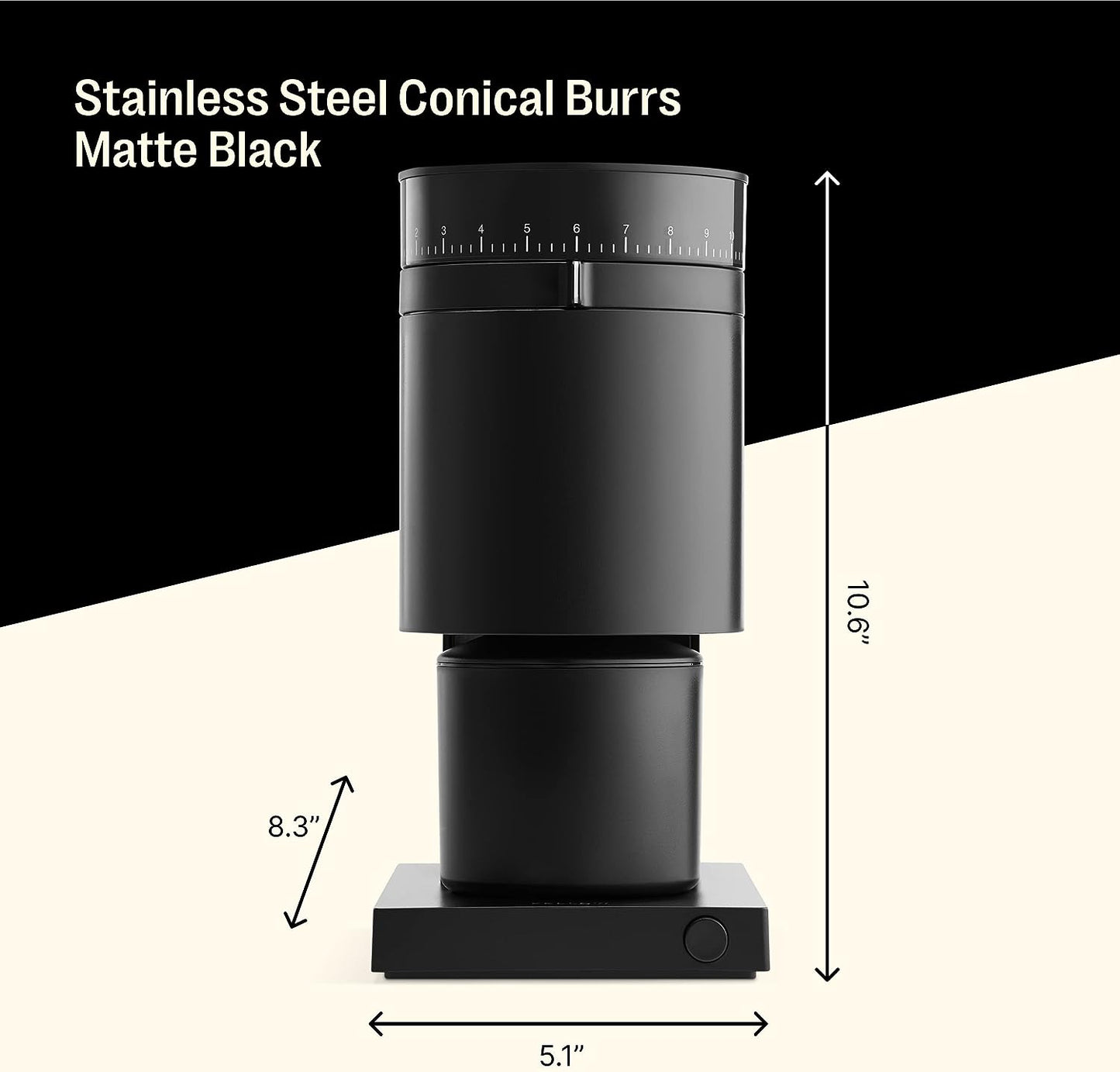 Fellow Opus Conical Burr Coffee Grinder - All Purpose Electric  Matte Black