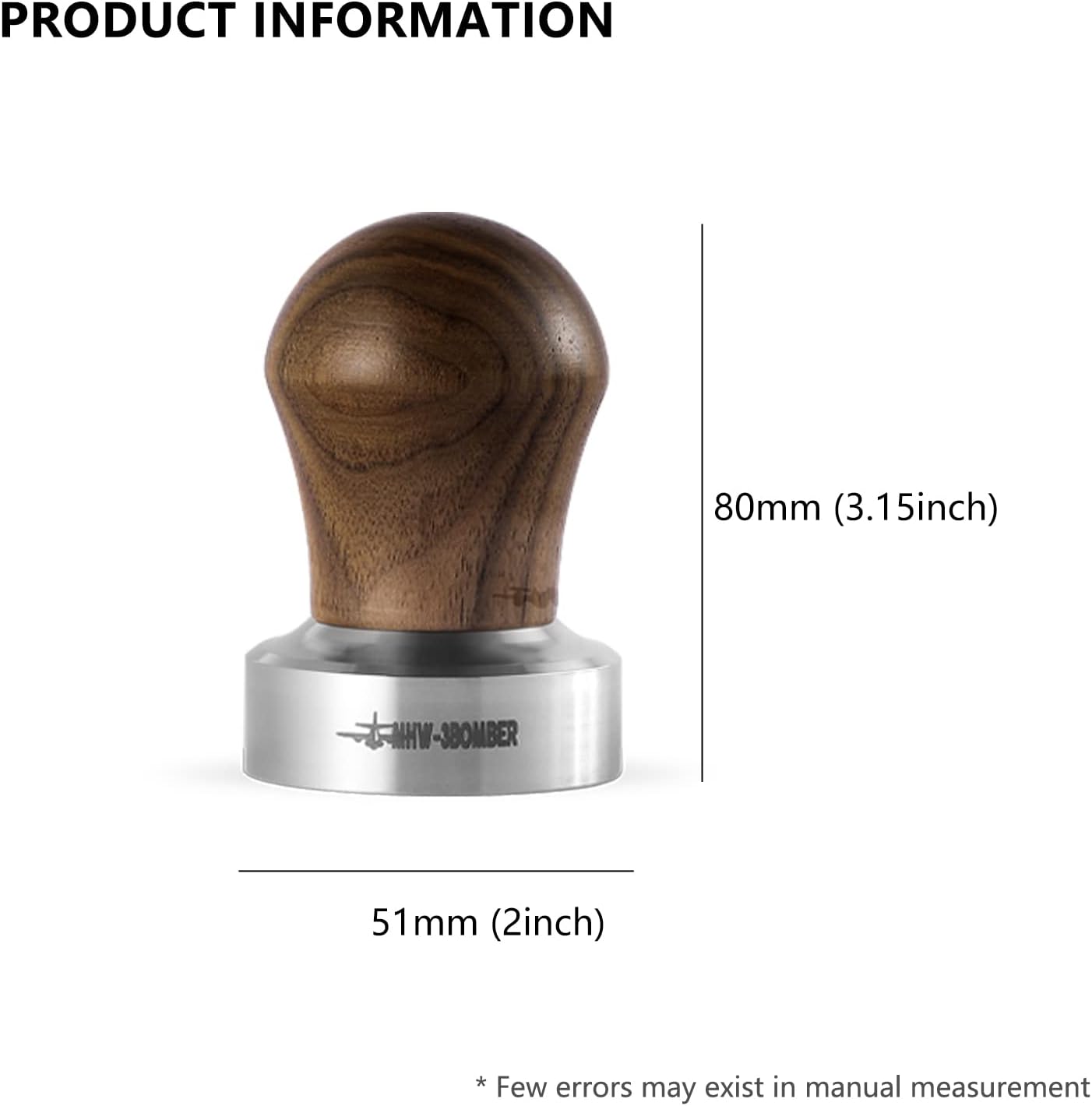 MHW-3BOMBER Coffee Tamper 51mm Espresso Tamper  T5211F