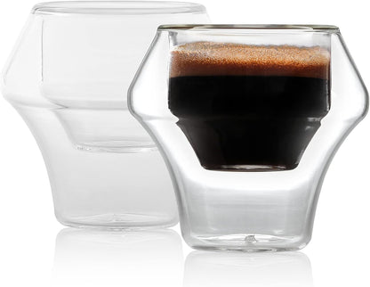 MHW-3BOMBER Espresso Cups Double Wall Glass Coffee Mugs G5058