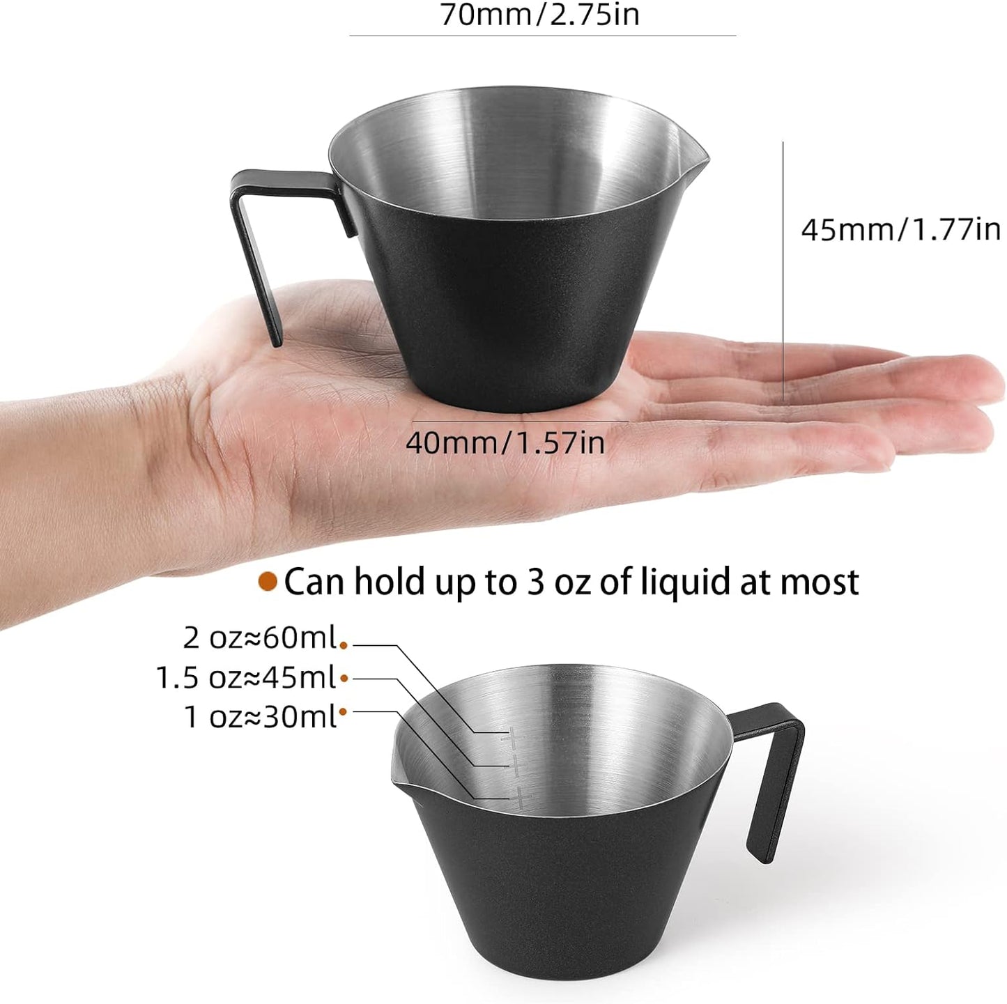 MHW-3BOMBER Espresso Measuring Cup with Handle 2 G5141B*2