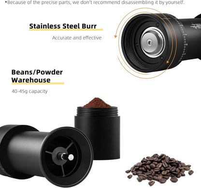 MHW-3BOMBER Manual Coffee Grinder 40g Stainless G5817G