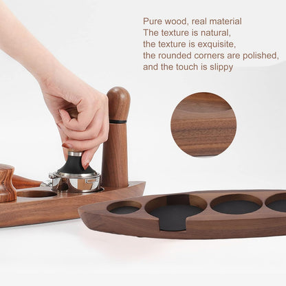 mhw 3bomber Tamper Holder Wood Coffee