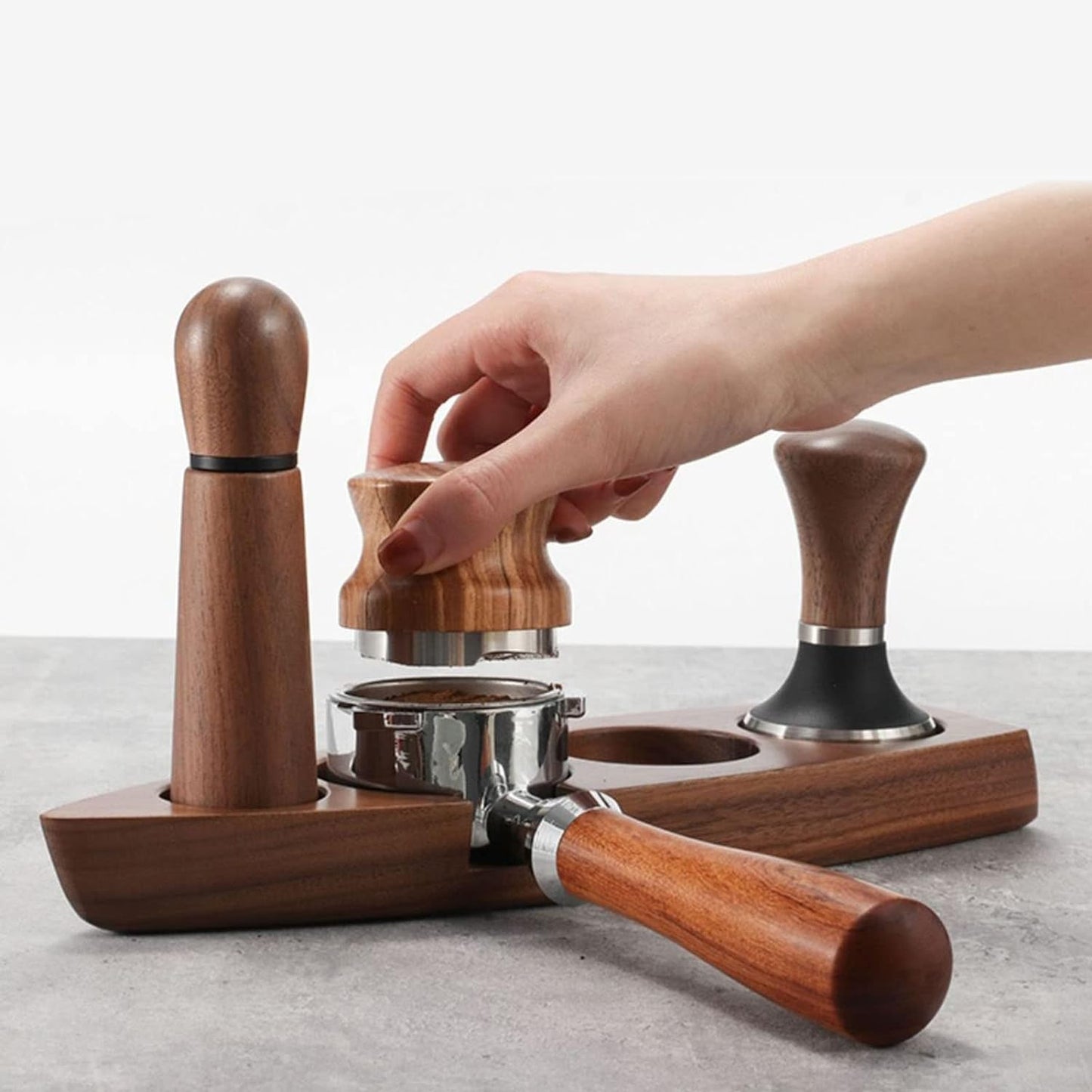 mhw 3bomber Tamper Holder Wood Coffee